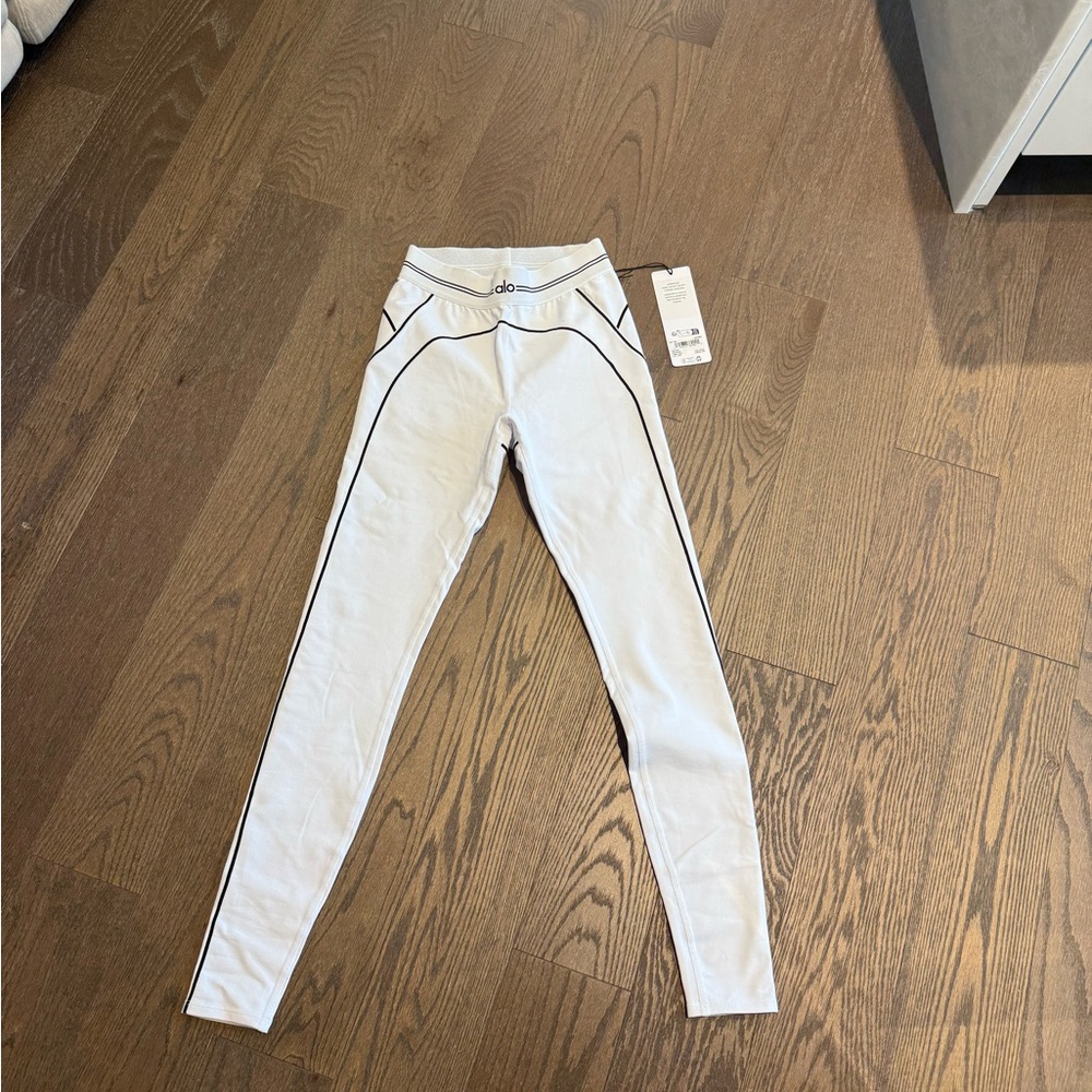 ALO Yoga White / black stripped Women's leggings